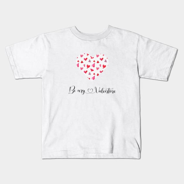 Valentine hart design Kids T-Shirt by Anines Atelier